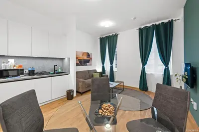 Küche/Küchenzeile in der Unterkunft Nüll Residences 01 - New Studio close to Main station