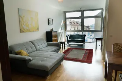 Grundriss der Unterkunft Wunderschöne Wohnung mit Balkon