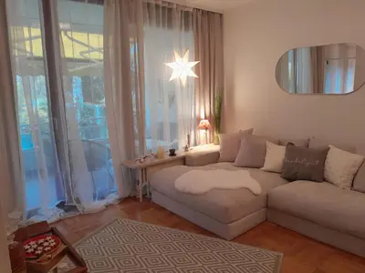 Ein Sitzbereich in der Unterkunft Appartment with Spa