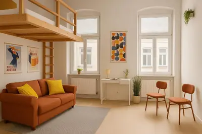 Ein Sitzbereich in der Unterkunft Cosy Central Charming Apartment