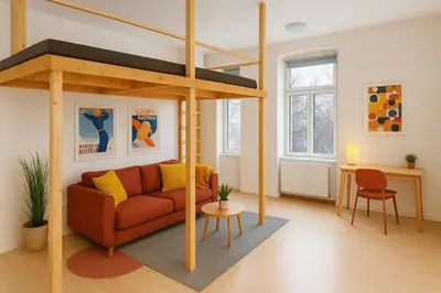 Ein Sitzbereich in der Unterkunft Cosy Central Charming Apartment