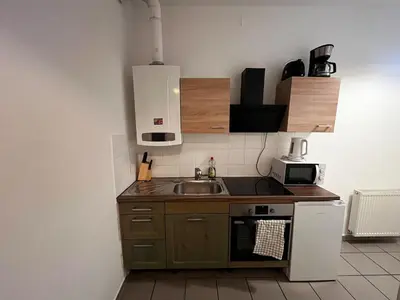 Küche/Küchenzeile in der Unterkunft Bright Viennese apartment for 5 guests I Top location