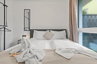 Ein Bett oder Betten in einem Zimmer der Unterkunft NobleNest Relax - Garten - Waschmaschine - Design