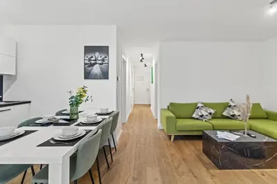 Ein Sitzbereich in der Unterkunft NobleNest Relax - Garten - Waschmaschine - Design