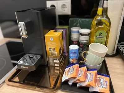 Kaffee-/Teezubehör in der Unterkunft TheWICKI 1702 - Wunderschöne Apartments in Wien