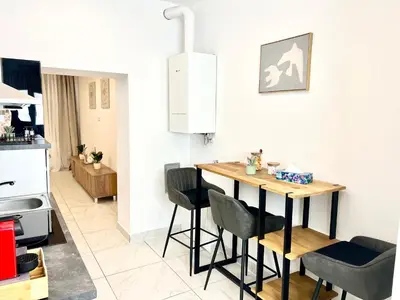 Küche/Küchenzeile in der Unterkunft TheWICKI 1703 - Wunderschöne Apartments in Wien