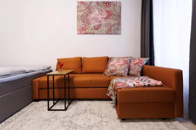 Ein Sitzbereich in der Unterkunft #CityHideaway #LiveLikeALocal Apartments in the 10th district