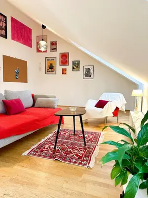 Ein Sitzbereich in der Unterkunft Modern 2-Room Private Apartment in City Center