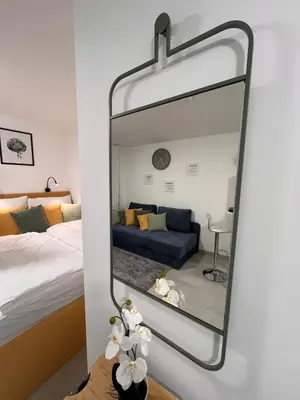 Ein Bett oder Betten in einem Zimmer der Unterkunft Studio marine-green
