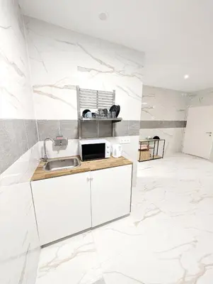 Küche/Küchenzeile in der Unterkunft Comfortable Apartment in Lanstrasse Area BR1