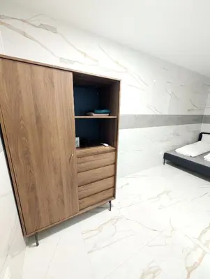 Ein Bett oder Betten in einem Zimmer der Unterkunft Comfortable Apartment in Lanstrasse Area BR4