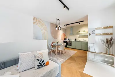 Küche/Küchenzeile in der Unterkunft BOHO Chic - Relax in Viennas Trendiest District