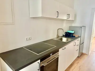 Küche/Küchenzeile in der Unterkunft 105 m2 Renovated Apartment Near Metro