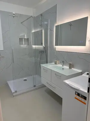 Ein Badezimmer in der Unterkunft Modern ausgestattete Wohnung mit Wiener Charme