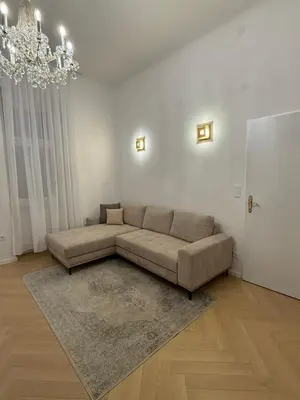Ein Sitzbereich in der Unterkunft Modern ausgestattete Wohnung mit Wiener Charme