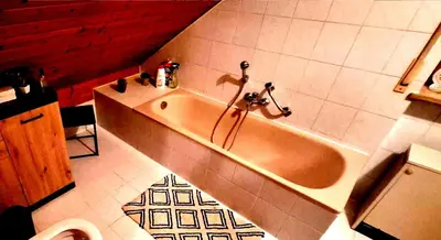 Ein Badezimmer in der Unterkunft Chalet Spitgek