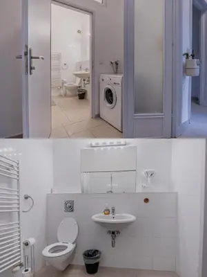 Ein Badezimmer in der Unterkunft Bright and Cozy 2-Bedroom Apartment in Vienna