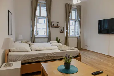 TV/Unterhaltungsangebot in der Unterkunft Spacious Two Bedroom Apartment Near Wiener Stadthalle