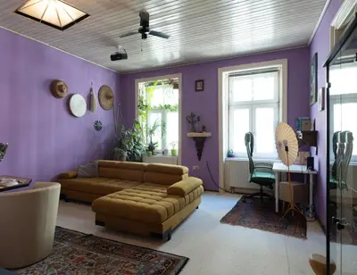 Ein Sitzbereich in der Unterkunft Cosy & Convenient Viennese Charm