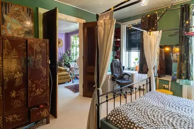 Ein Bett oder Betten in einem Zimmer der Unterkunft Cosy & Convenient Viennese Charm