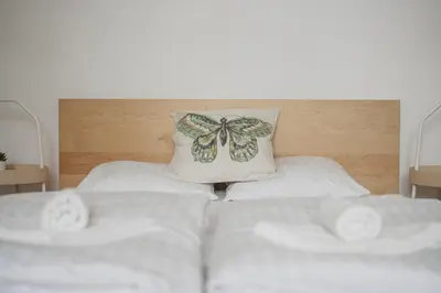 Ein Bett oder Betten in einem Zimmer der Unterkunft Stylish Cosy Apartment with Easy Access
