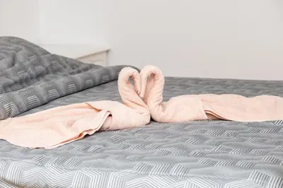 Ein Bett oder Betten in einem Zimmer der Unterkunft Danube Tower holiday