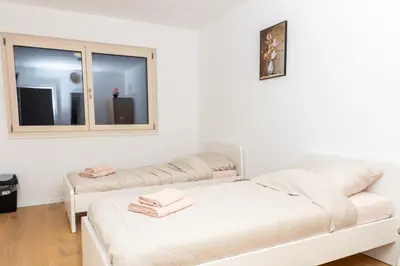 Ein Bett oder Betten in einem Zimmer der Unterkunft Danube Tower holiday