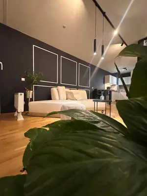 Ein Sitzbereich in der Unterkunft Filips place