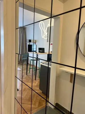 Küche/Küchenzeile in der Unterkunft Schickes Apartment nähe AKH-MedUni - Währingerpark 24-7 check in