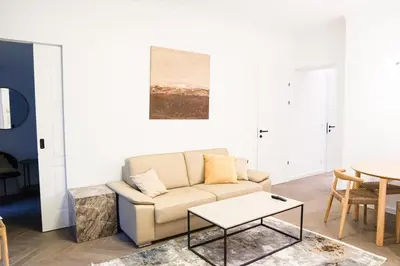 Ein Sitzbereich in der Unterkunft Cozy Central Vienna