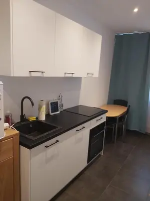 Küche/Küchenzeile in der Unterkunft Cozy room in Favoriten