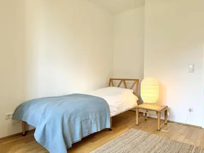 Ein Bett oder Betten in einem Zimmer der Unterkunft 70m2 Apartment near Kirschblütenpark - UNO-City - Vienna International School