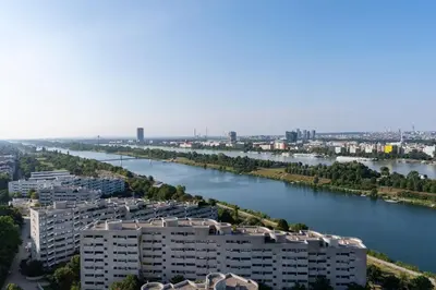 Blick auf einen Fluss in der Nähe der Ferienwohnung