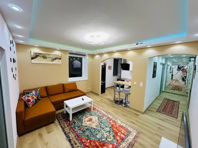 Ein Sitzbereich in der Unterkunft Luxury apartment VIENNA Airport Free PARKING