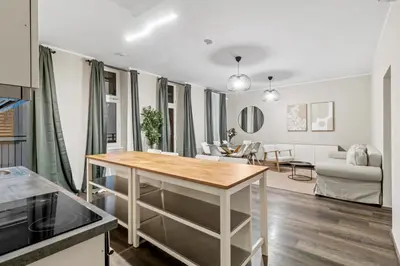 Ein Sitzbereich in der Unterkunft Modern and Spacious at Millennium City - 6 min to metro