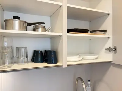 Küche/Küchenzeile in der Unterkunft ampm Grasbergergasse - Coliving Vienna I Monthly Stays