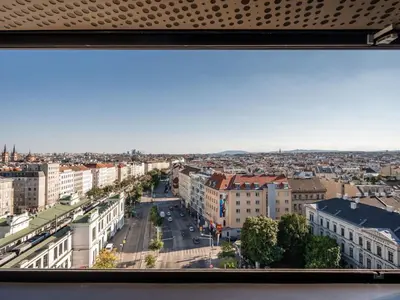 Ein allgemeiner Blick auf Wien oder ein Stadtblick von der Ferienwohnung aus