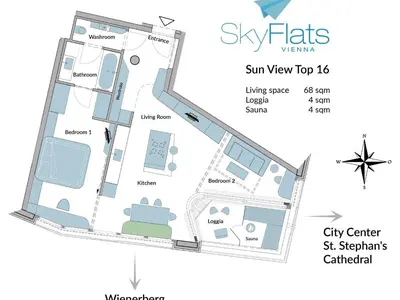 Grundriss der Unterkunft Apartment Skyflats Sun View by Interhome