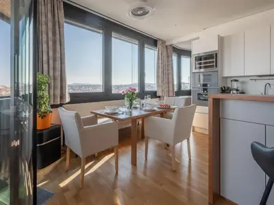 Küche/Küchenzeile in der Unterkunft Apartment Skyflats Sun View by Interhome