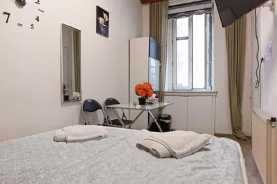 Ein Bett oder Betten in einem Zimmer der Unterkunft Budget Private Rooms Near Danube & Millennium Tower, Long Stay