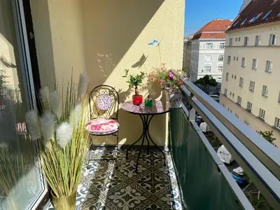 Ein Balkon oder eine Terrasse in der Unterkunft Royal Vienna Schönbrunn Apartment