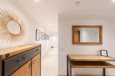 Küche/Küchenzeile in der Unterkunft Stylisches und geräumiges Apartment direkt am Prater