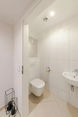 Ein Badezimmer in der Unterkunft Stylisches und geräumiges Apartment direkt am Prater