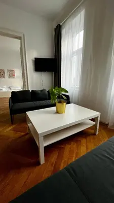 Ein Sitzbereich in der Unterkunft Central Family Residence at Stadthalle