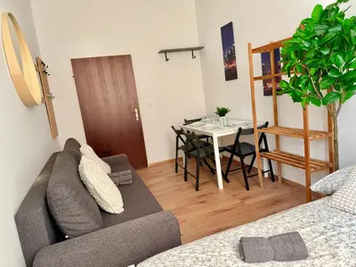 Ein Sitzbereich in der Unterkunft Schönbrunn Cozy Studio