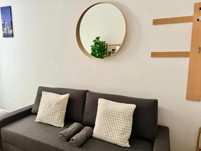 Ein Sitzbereich in der Unterkunft Schönbrunn Cozy Studio