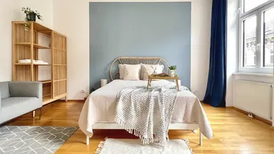 Ein Bett oder Betten in einem Zimmer der Unterkunft Servus Homes - Metro Stadthalle - Kaiser Franz Josef