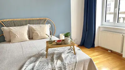 Ein Sitzbereich in der Unterkunft Servus Homes - Metro Stadthalle - Kaiser Franz Josef