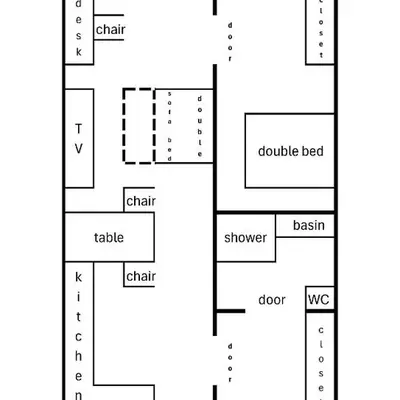 barrier-free air-conditioned two rooms center