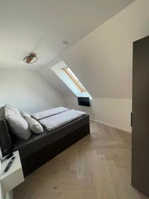 Ein Sitzbereich in der Unterkunft Bright apartment with terrace near Schönbrunn